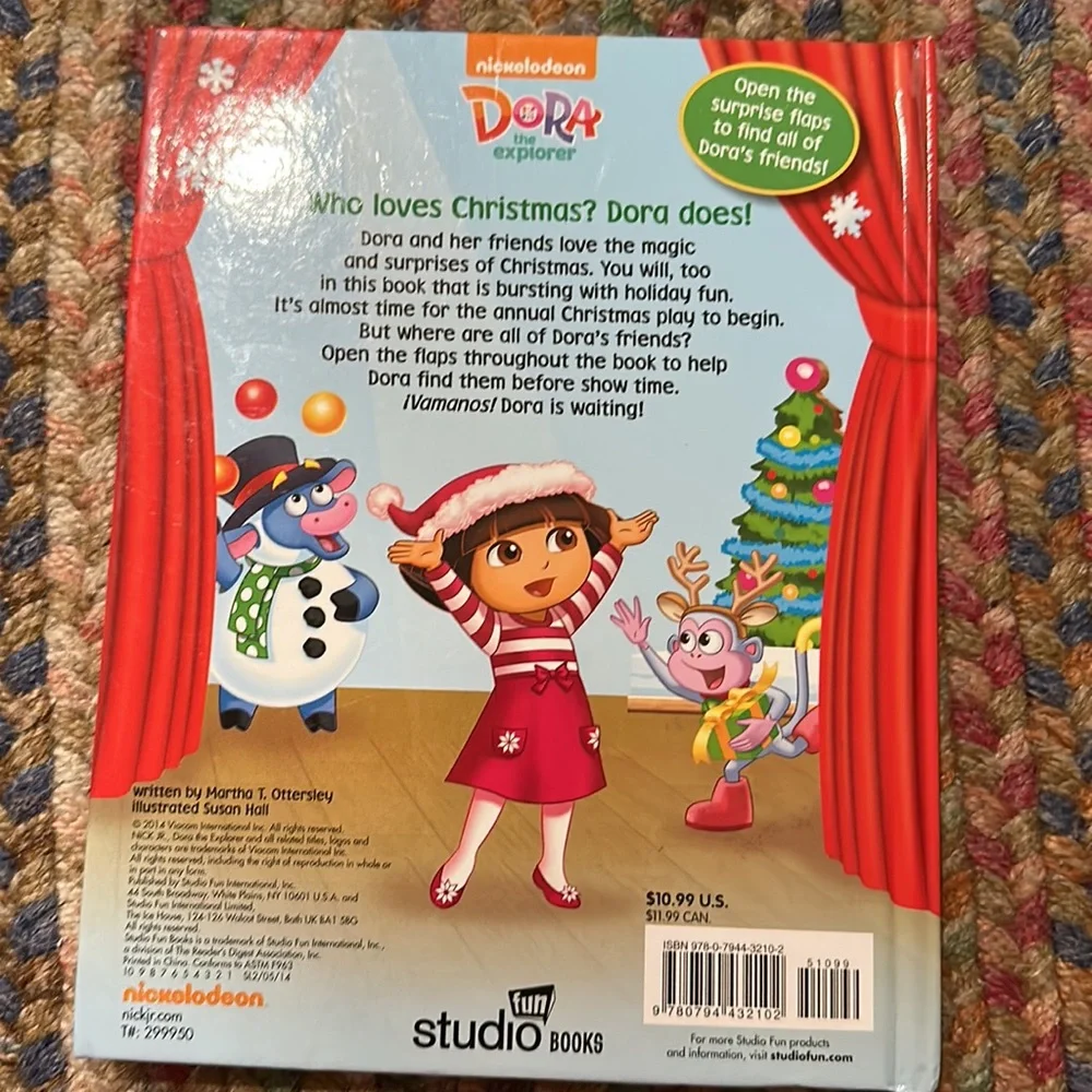 Dora Explorer Christmas Books Lot 2 Guess Who Loves Christmas Carol Hardcover